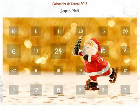 Calendrier de l'avent en ligne .